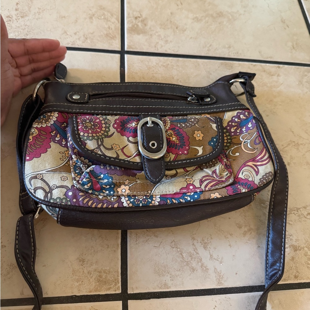Floral Patterned Crossbody Bag